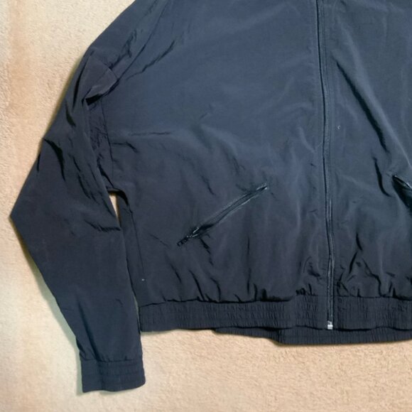 Victoria Secret PINK Sz Large Black Cropped Zip Jacket Pink Logo on Sleeve‎ (I) - Picture 3 of 6